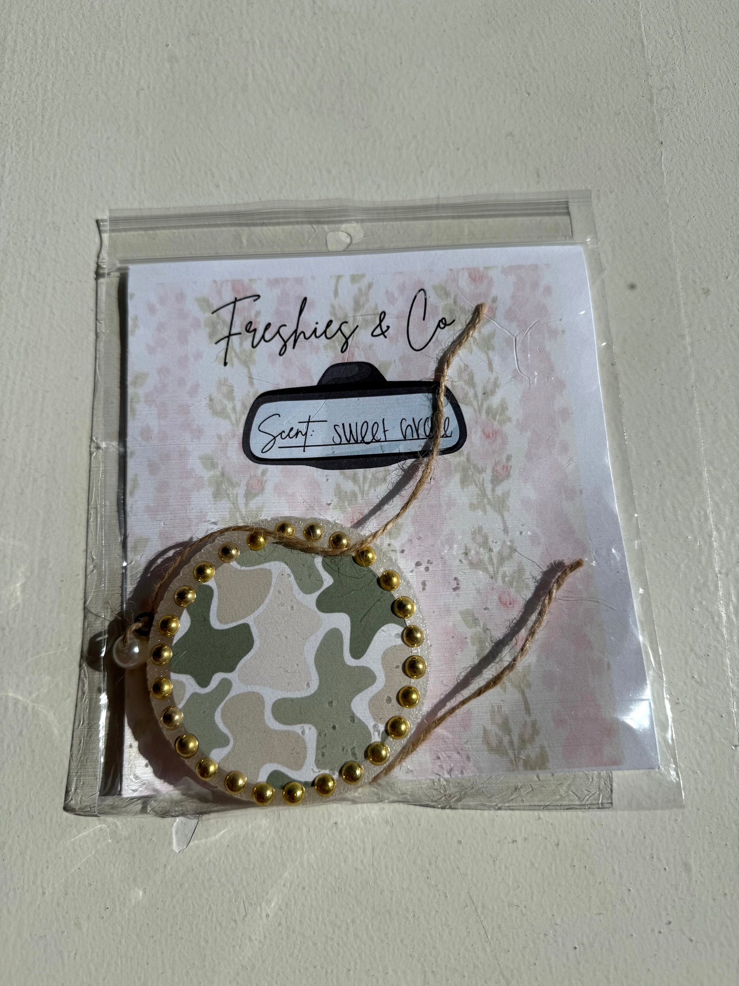 Camo Gold Pearl Car Freshie