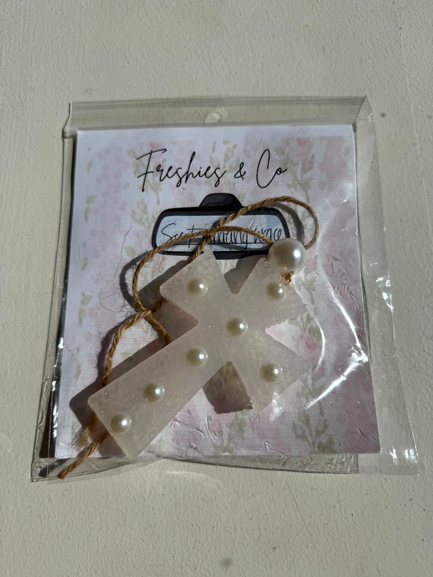 Cross Pearl Car Freshie