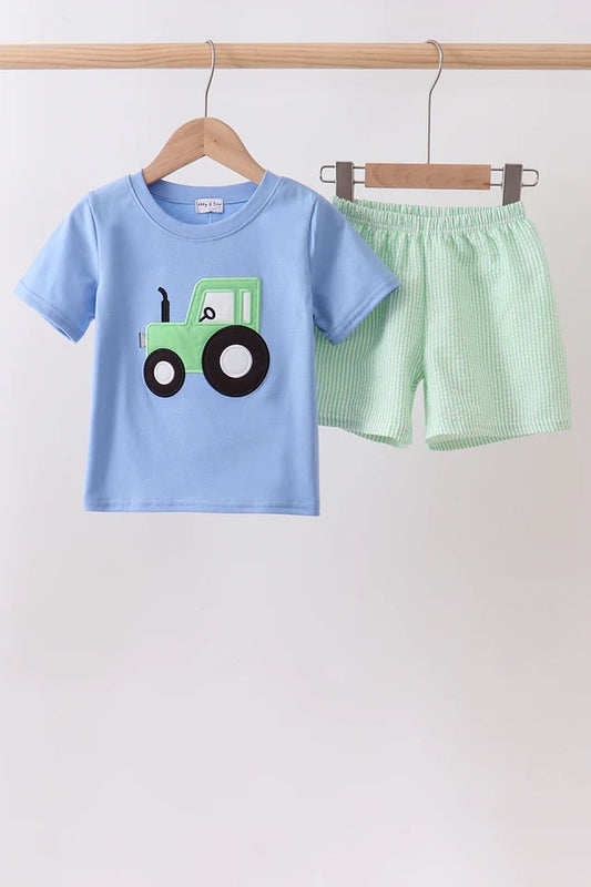 Blue Tractor Set